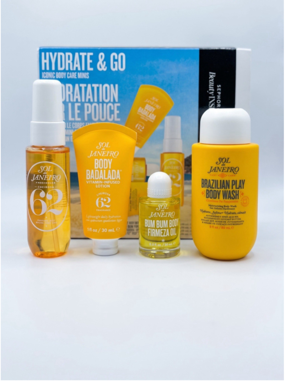 Sol de Janeiro Hydrate & Go 4pc Mini Set Cheirosa 62 Body Care New